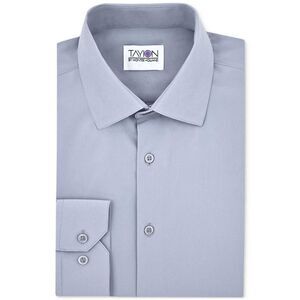 Tayion Collection Mens Solid Button Down Dress Shirt, , 17-17.5 Neck, DM
